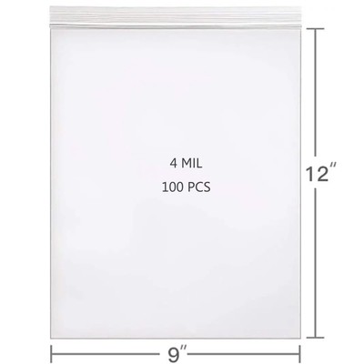 Gallon Storage4mil Heavy Duty Zip Lock Bag Poly Baggies with Resealable Zip B...