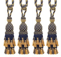 DÉCopro Gardinen Quaste Raffhalter, Farbe Nr. 1152 - Nautisches Gold [Set Mit 4]