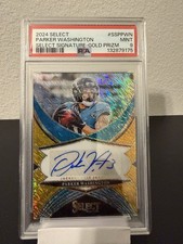 2024 Panini Select - Select Signatures Parker Washington Gold Prizm 1/10 Auto