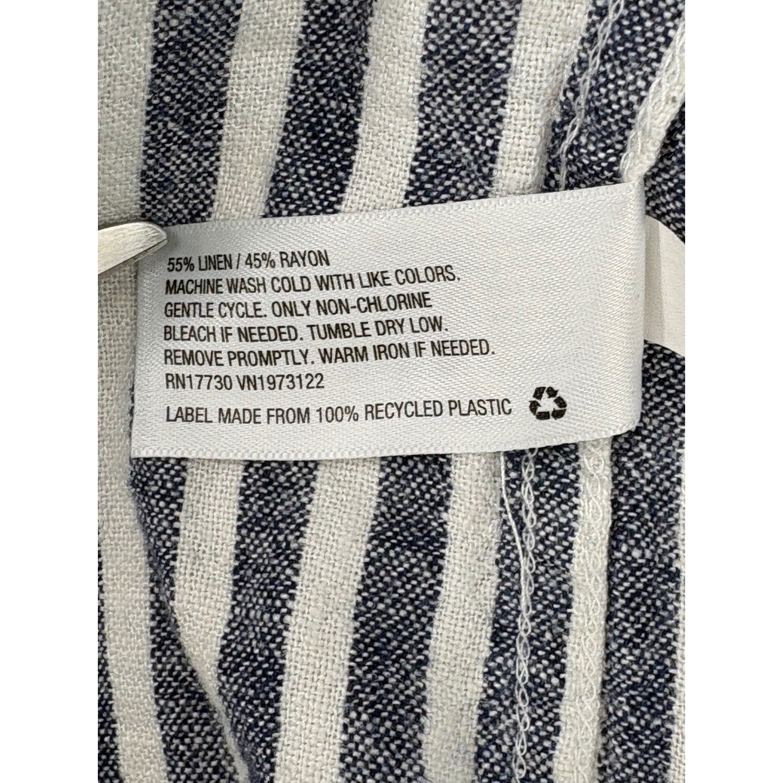 Universal Thread Button Down Navy White Striped R… - image 7