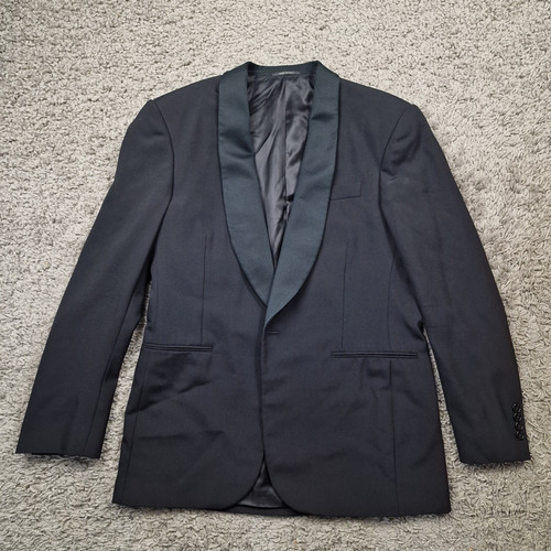 Ralph Lauren Black Label, Ralph Lauren Black Label Blazer Herren 40 Regular Dinner Sakko Schwarz Wolle Smoking
