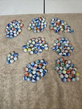 20797m Vintage Bulk Group Lot of 183 Alley Agate Marbles .60 to .77 In. 2lbs.