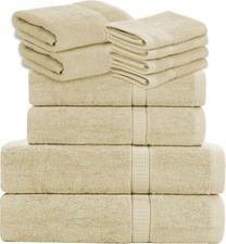 Luxury 10 Piece Towel Set, Bath Towel, Hand Towel, Washcloth, Pool Towels 