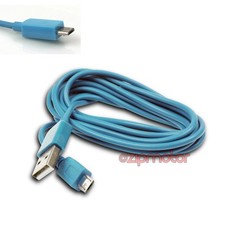 100X 6FT MICRO USB DATA SYNC CHARGER CABLE AQUA BLUE HTC EVO ONE NEXUS 7 KINDLE