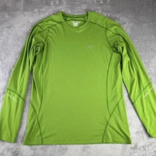 Arc'teryx Shirt Mens Large Green Long Sleeve Performance Base Layer Athletic