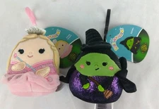 NEW Wicked Squishmallows GLINDA ELPHABA KEYCHAIN 3.5" Plush Set of 2 2024