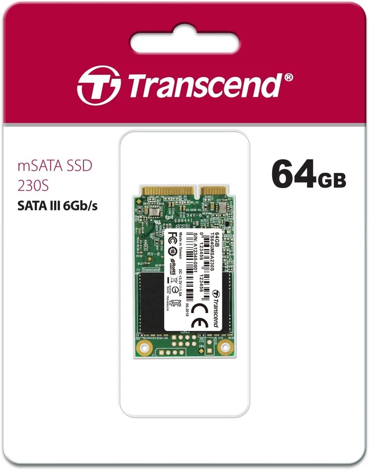 Transcend MSA230S 64 GB SATA III 6 Gb/s mSATA Internal Solid State Drive (SSD) 3 - Image 2 of 4