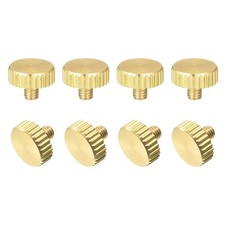 Knurled Thumb Screws, M3x4mm Flat Brass Bolts Grip Knobs Fasteners 8Pcs