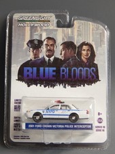 2001 Ford Crown Vic Blue Bloods NYPD Hollywood SE Greenlight 1/64 MIP 2017 CRACK