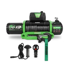 Winch 13000lb Electric Winch 12V Winch with Synthetic Rope Car Trailer Winch ...