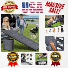 Heavy-Duty Aluminum Dog Ramp 63" for Easy Access - Folds for Convenient Storage