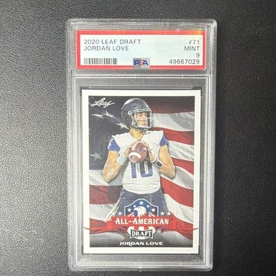 Leaf 2020 Draft All-American Draft Jordan Love RC #71 PSA 9 Graded Card