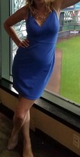 Express Blue Dress Small S Sleeveless Mini