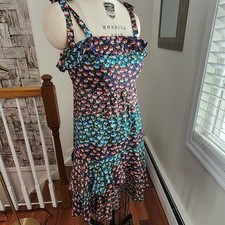 J. Crew Floral Midi Dress - Blue and Pink