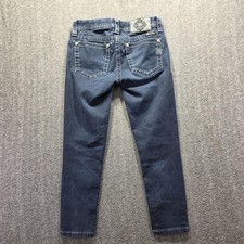 Miss Me Jeans Womens 26 Blue Signature Skinny Crop Dark Wash Stretch Denim