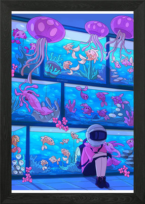Astronaut Lofi Gerahmtes Wandbild Poster Leinwanddruck Bild