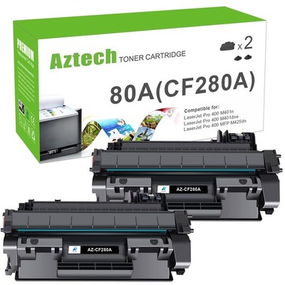 Aztech Compatible Toner Cartridge Replacement for HP 80A CF280A 80X CF280X fo...