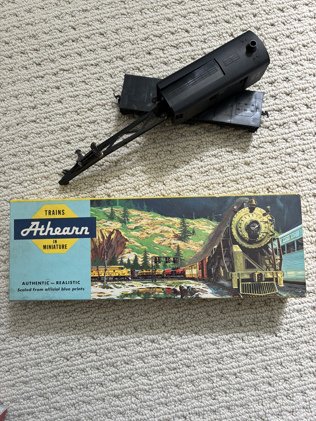 Athearn HO Gauge Vintage Bucyrus Erie Crane Car Model Train with ...
