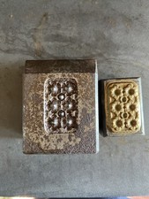 Antikes Pr&auml;gegesenk Matrize & Patrize Schmuck / Metallpr&auml;gung Werkzeug um 1900