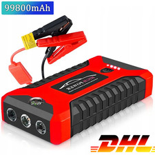 12V DC 99800mAh Auto Starthilfe Pack Booster USB Batterie Ladegerät Powerbank DE