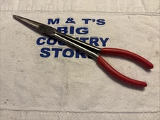 Snap-on Tools USA 11" Long Reach Needle Nose Pliers Red Grip 911CP