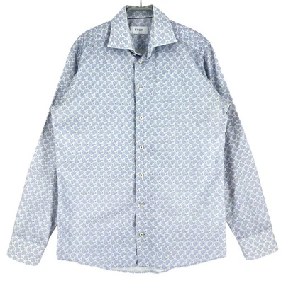 Etón Chemise Habillée Homme Coupe Slim Manches Longues Bleu M 39 15 1/2 - Photo 1/4