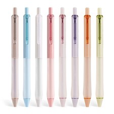WRITECH Gel Ink Retractable Pens: Black Ink 0.7mm medium Fine Point Pen Set, ...