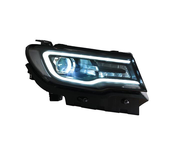 1Pair Led Car Headlight DRL Headlamp Assembly For 2017-2019 Jeep Compass