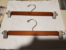 100 BEVERLY BRAND  12" Solid Wooden Pant Skirt Hangers 100 Pack,