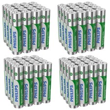 Philips 64 Packs Rechargeable AAA Batteries 800mAh 1.2V Ni-MH Triple A Battery