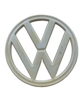 Plastic Vw Whitecream Bus Front Emblem 1973-79 Type 2 T2 Nose Badge 7 Inches