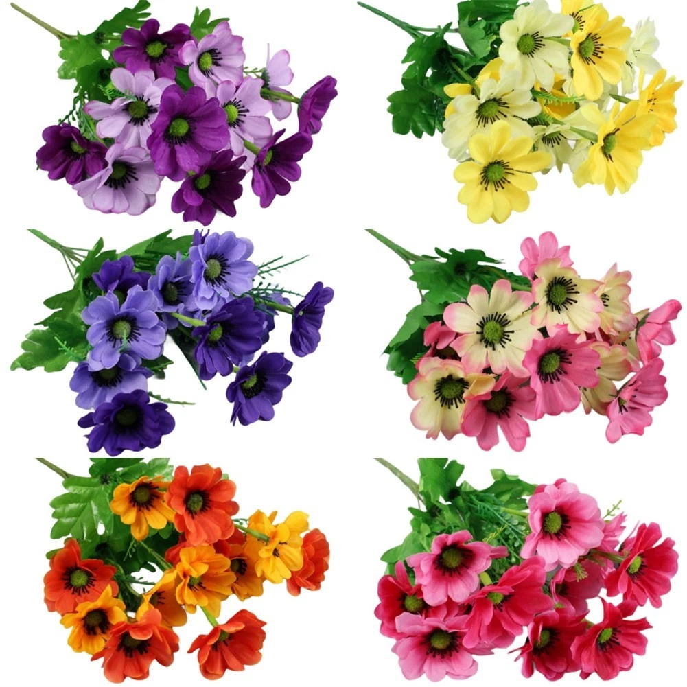 GGISUI 4 azzi Fiori Artificiali argherita, Fiori Finti per