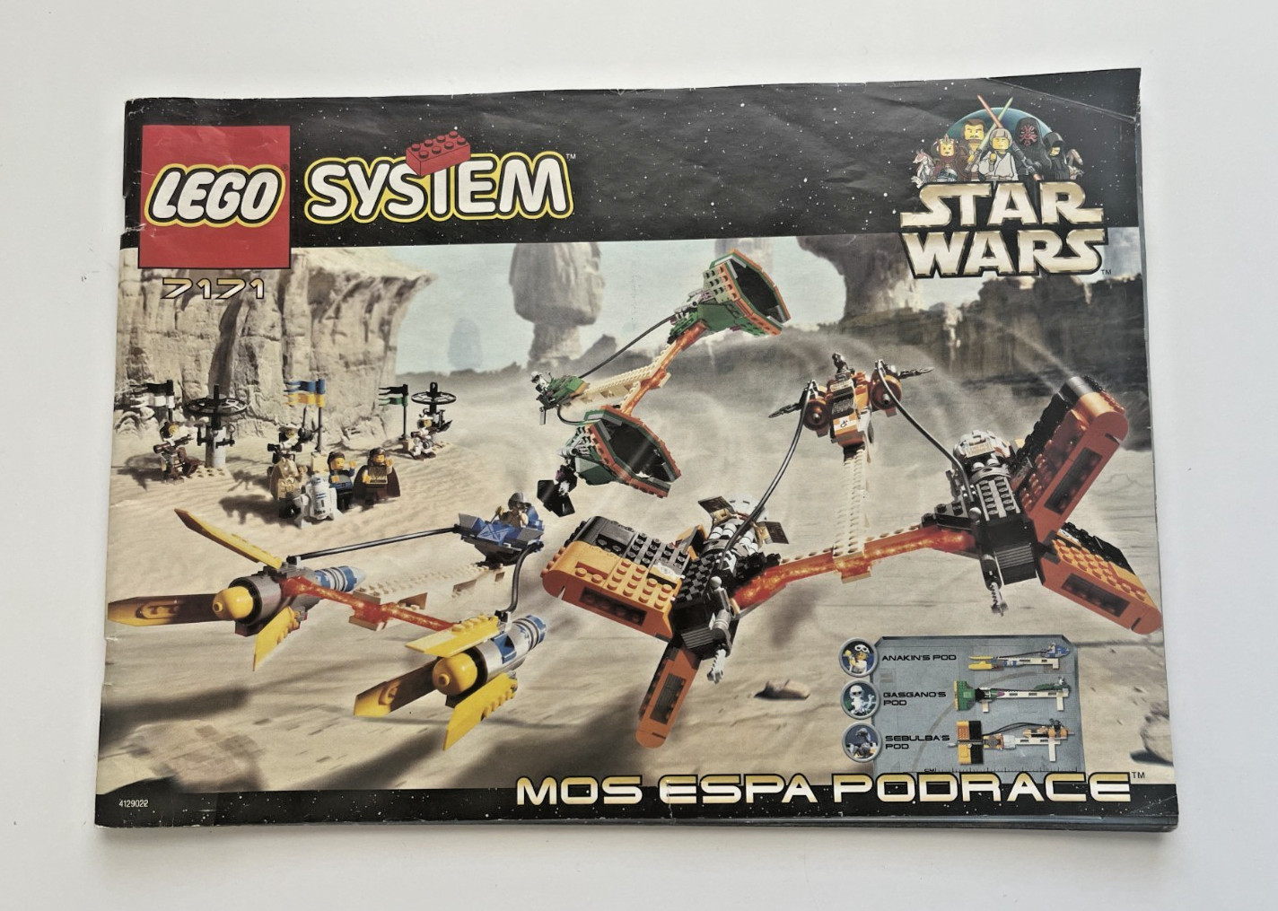 1999 LEGO Star Wars Mos Espa Podrace 7171 MANUAL ONLY