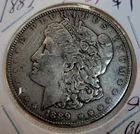 1889 Morgan Silver Dollar $1 No Mint Mark 90% Silver Circulated US Coin