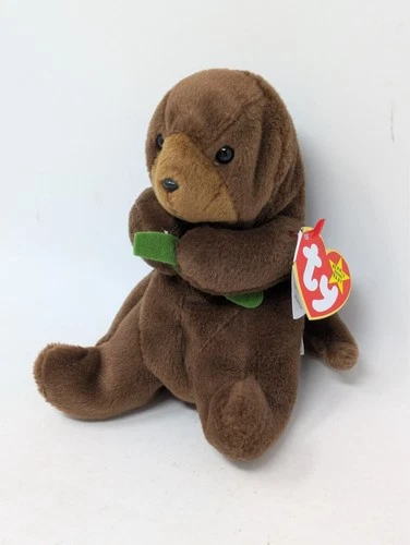 1996 Vintage Retired Ty Beanie Baby - SEAWEED the Otter - Plush Toy WITH TAG