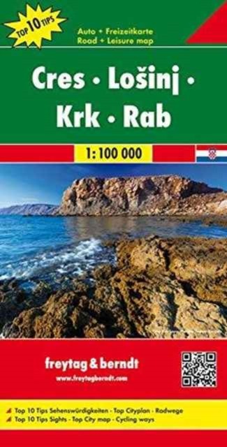 Cres - Lo Inj - Krk - Rab  Road Map 1:100 000 SHEET MAP FOLDED 9783707916485