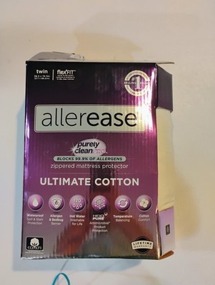 AllerEase Ultimate Cotton Twin Zippered Mattress Protector Waterproof