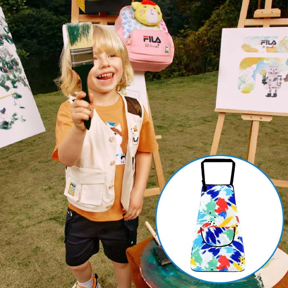 Tablier Peinture Enfant, 1pcs Blouse Peinture Enfant, Tablier Artisanal Enfan... - Photo 2/4