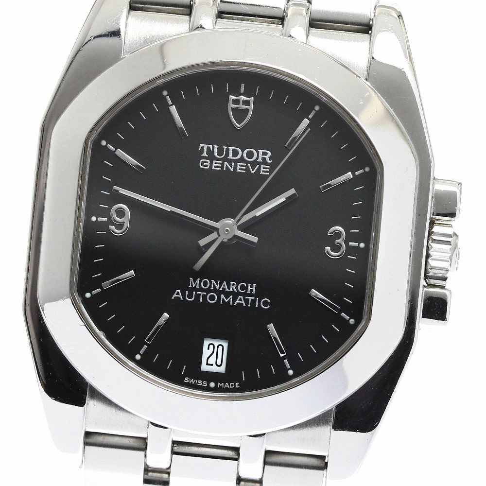 Tudor Monarch 33100 Date Automatic StainlessSteel Black Men's Wristwatches