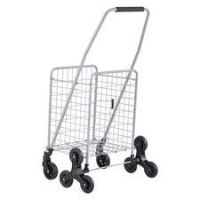 Shopping Cart 88Lbs. Capacity Stair Climbing Shopping Cart Swivel Wheel Cart