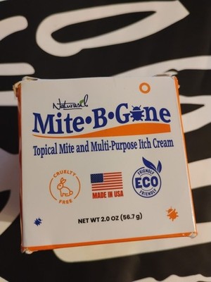 Mite-b-gone Mite Cream & Bite Relief - 10% Natural Blend Sulfur Cream New Sealed