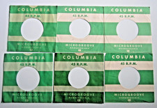 45 rpm 7" Columbia company record sleeves 6 pak