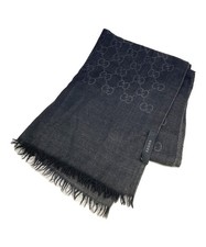 Écharpe Gucci GG motif velours marron rayonne soie utilisée du Japon