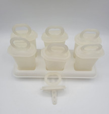 Vintage Tupperware Popsicle Molds Freezer Pop Ice Tups Set of 6 With Tray