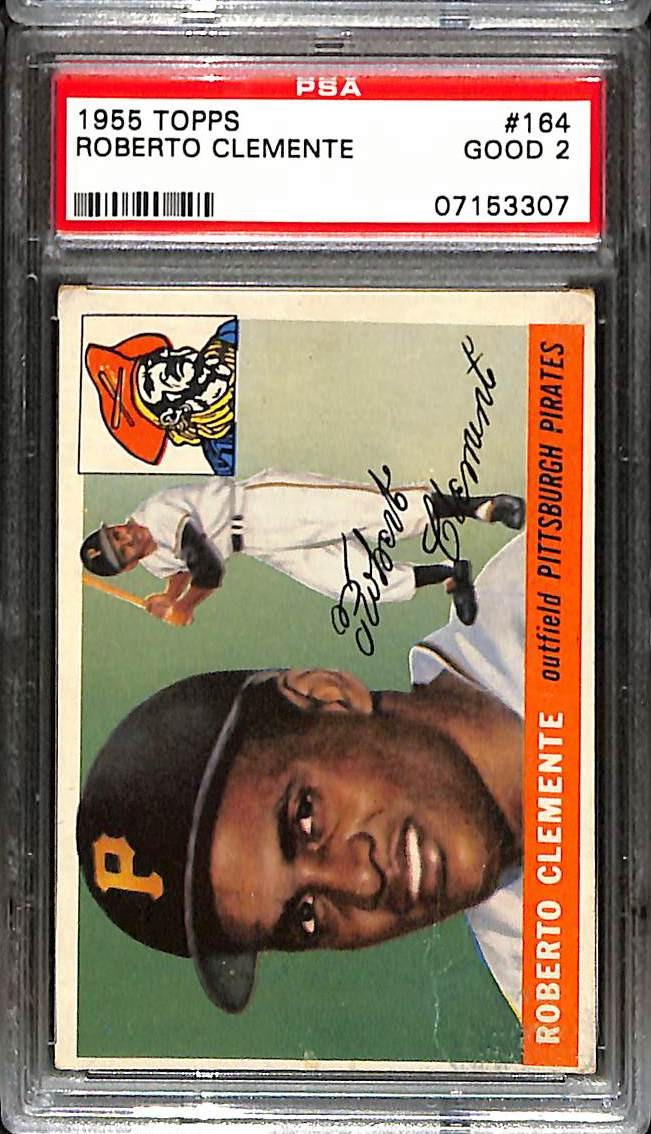 1955 Topps #164 Roberto Clemente PSA 2 Good 07153307 