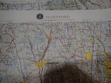 Hubbard Scientific Raised Relief Map Unframed 29" Hartford, Connecticut NK 18-9