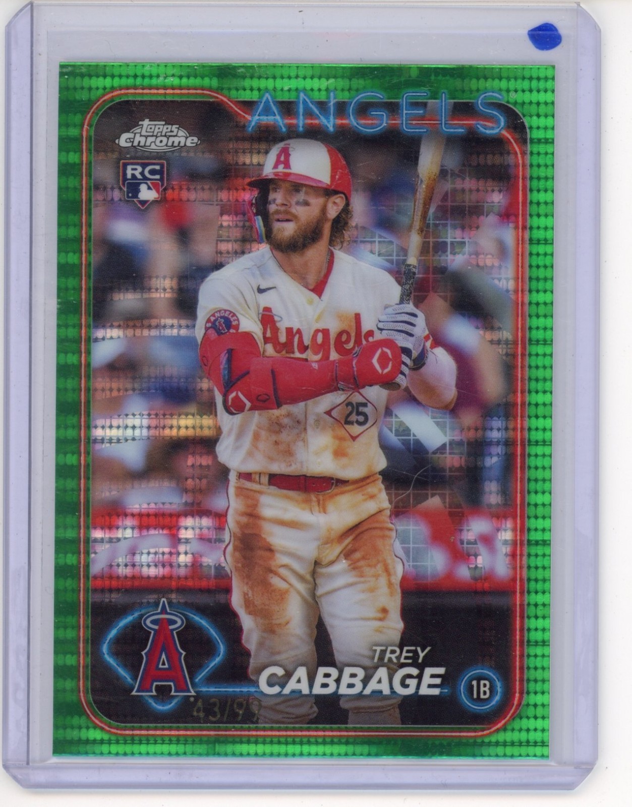 2024 Topps Chrome Green Sonar Refractor /99 Trey Cabbage #226 Rookie RC