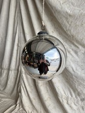 A very large antique 19th century mercury glass witch ball