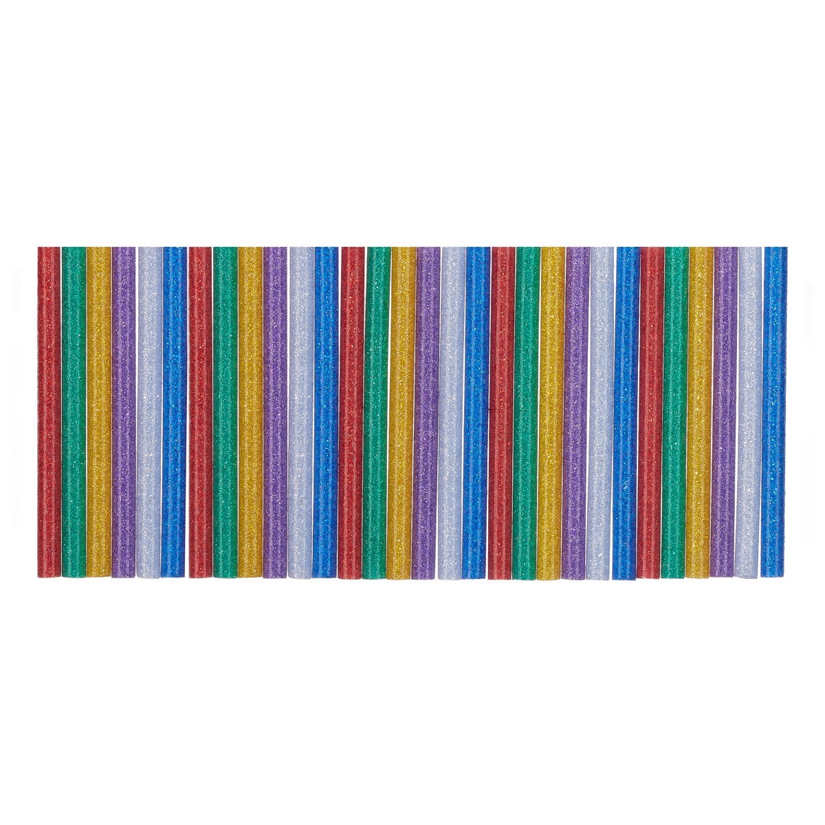 Colourful glitter hot melt glue gun sticks (30 pack)