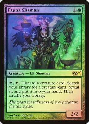 MTG FOIL Fauna Shaman  - Magic 2011 #172